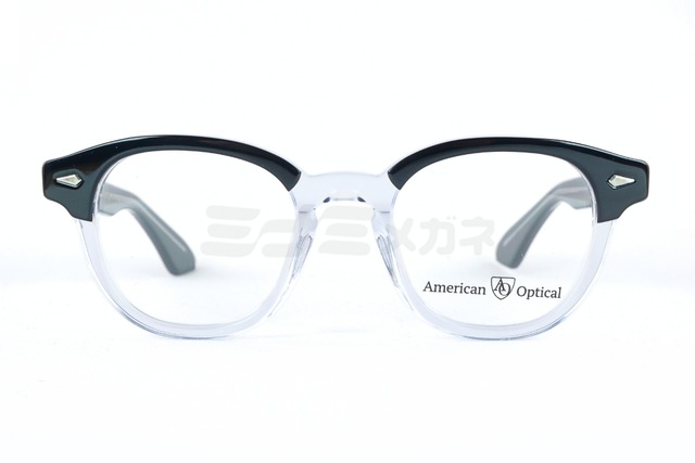 【ロバートダウニーJr.さん着用】American Optical メガネ Times COL.Black Crystal ウェリントン タイムス アメリカンオプティカル AO 正規品-2枚目
