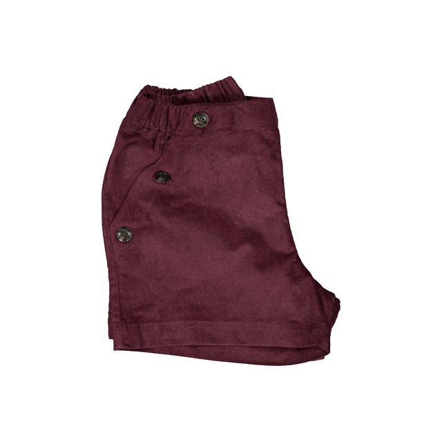 ご予約【MaisonMarelle】送料無料Short SEVRES - velvet burgundy