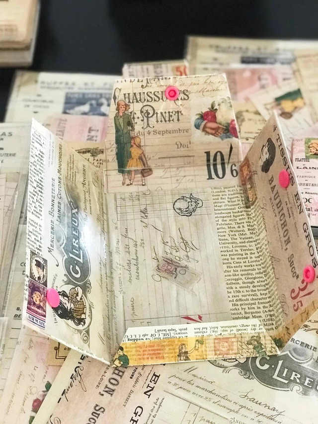 Mic Moc　コラージュペーパーキット　12枚入り　A Little French　CP002【Mic Moc（ミックモック）】[MIC-34p]