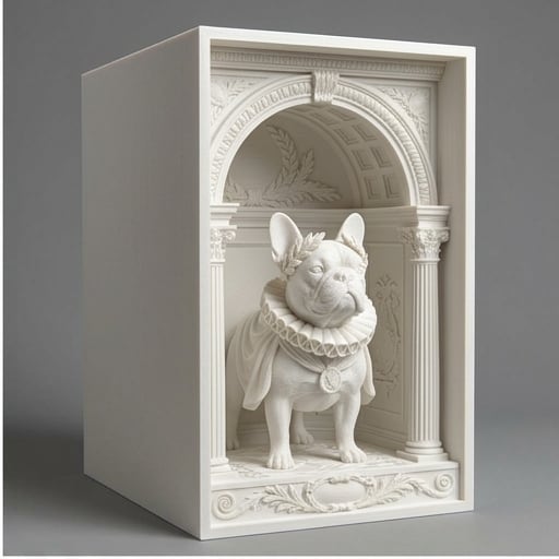 オーダーメイド可】犬（フレンチブルドッグ）の3Dプリント ブック