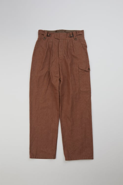 50s バトルドレスパンツ  コットンリネンデニム Nigel Cabourn