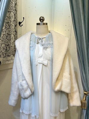 60’s white faux fur jacket
