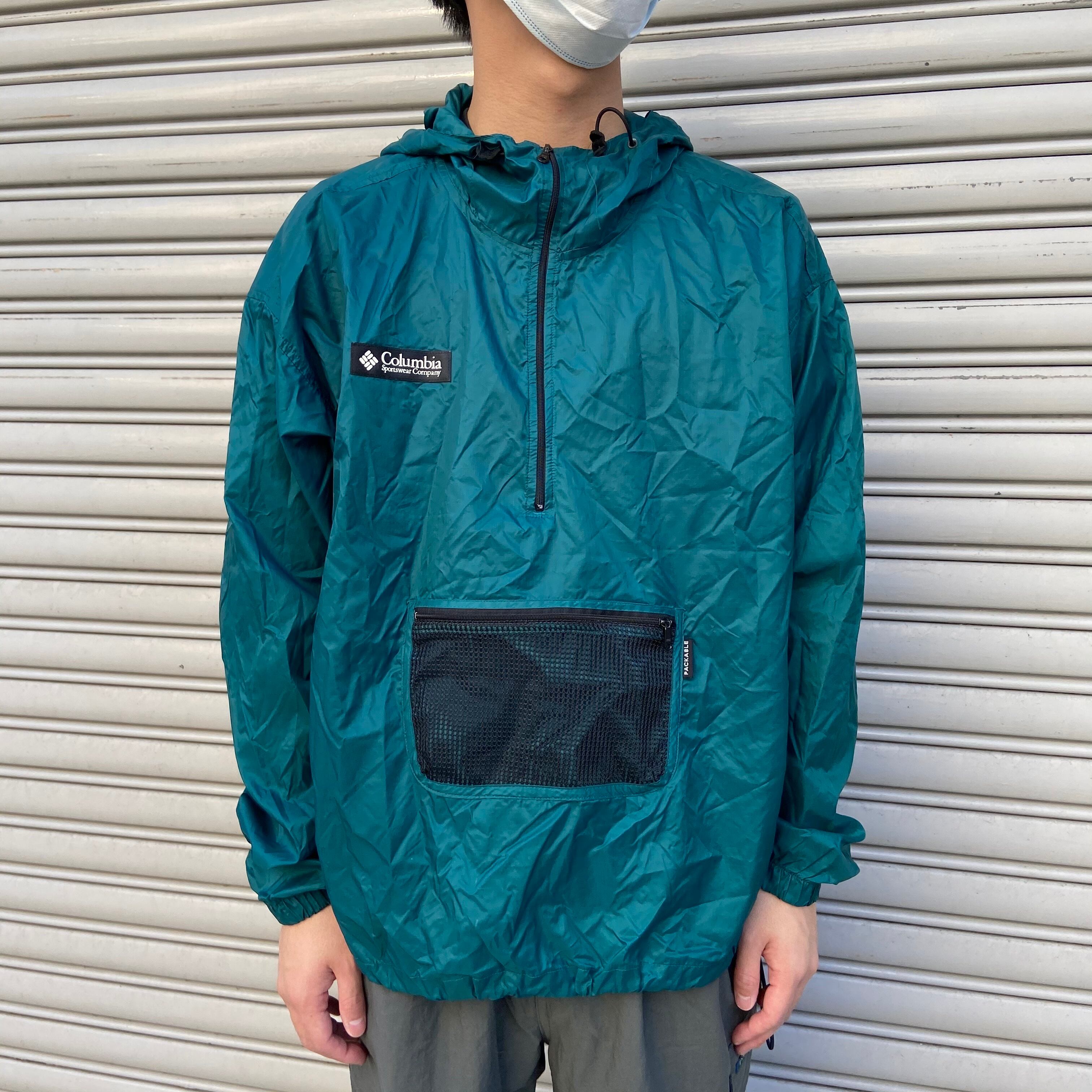 送料無料』90s Columbia アノラックパーカー メッシュポケット