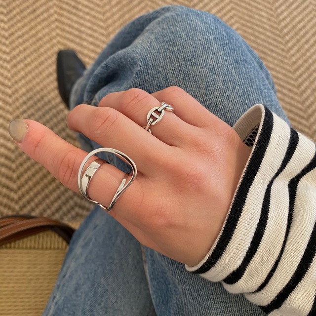 S925 Different line ring (R152)