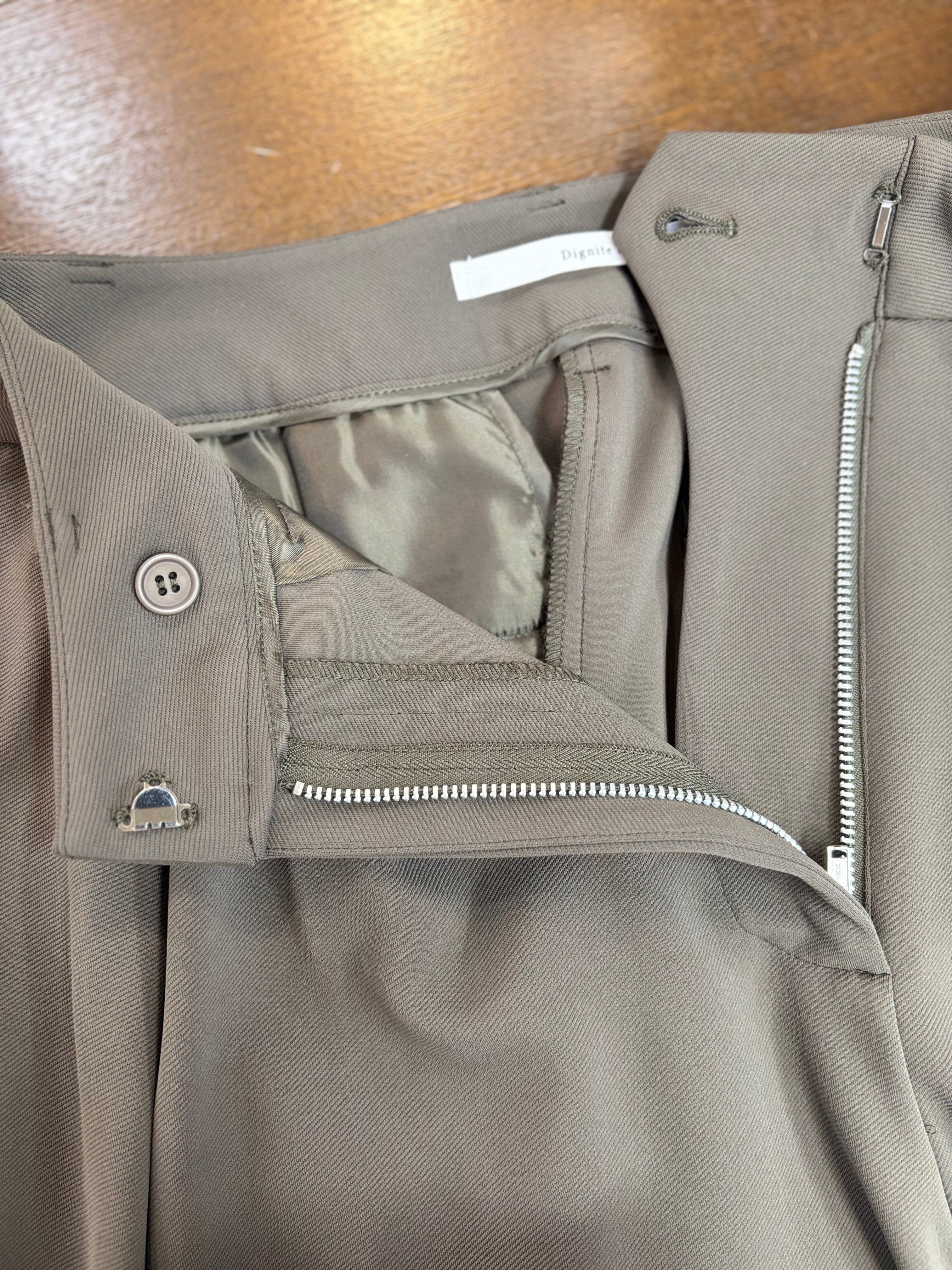 SALE】DigniteCollier(ディニテコリエ)ダブルタックワイドパンツ 36