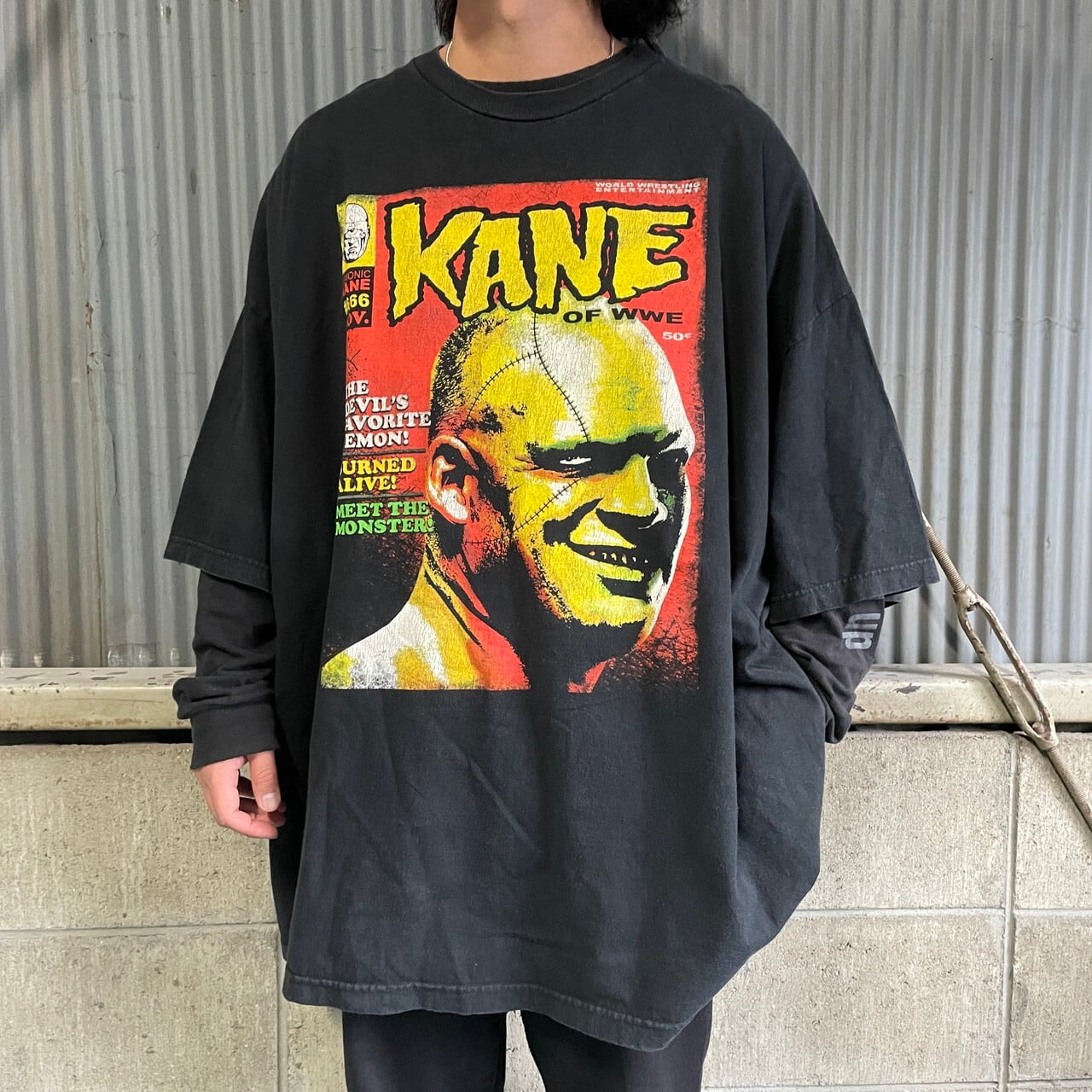 スーパービッグサイズ 00年代 WWE KANE プロレスラー 両面プリント 