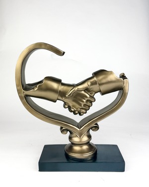 ヴィンテージ雑貨 シェイクハンド ハートベース オブジェ