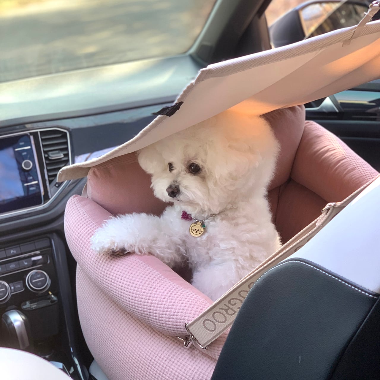 Premium 2WAY-Driving Kit【Baby Pink】 / Dugroo / Dog Car Seat