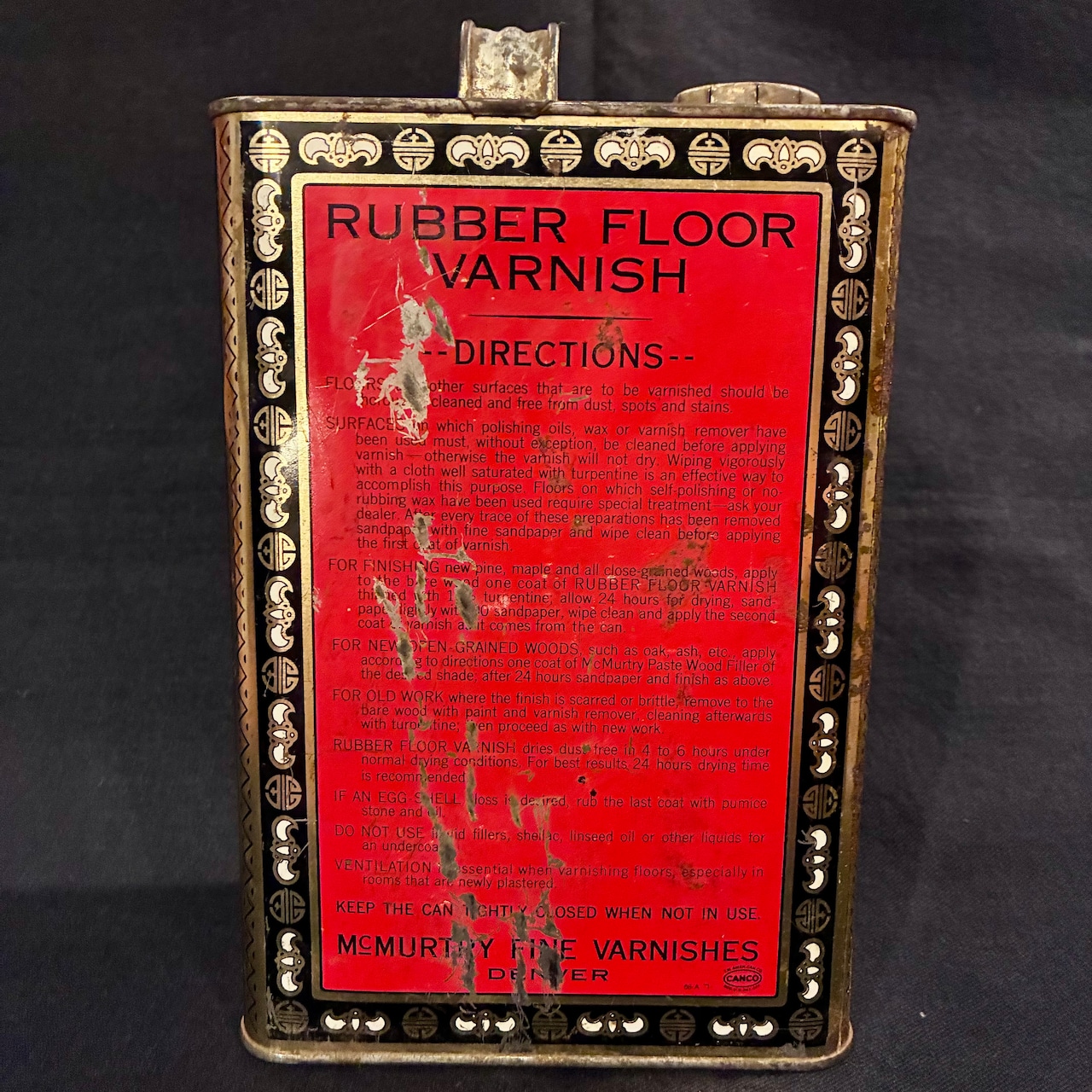McMurtry 4 Hour Rubber Floor Varnish 缶 T-850