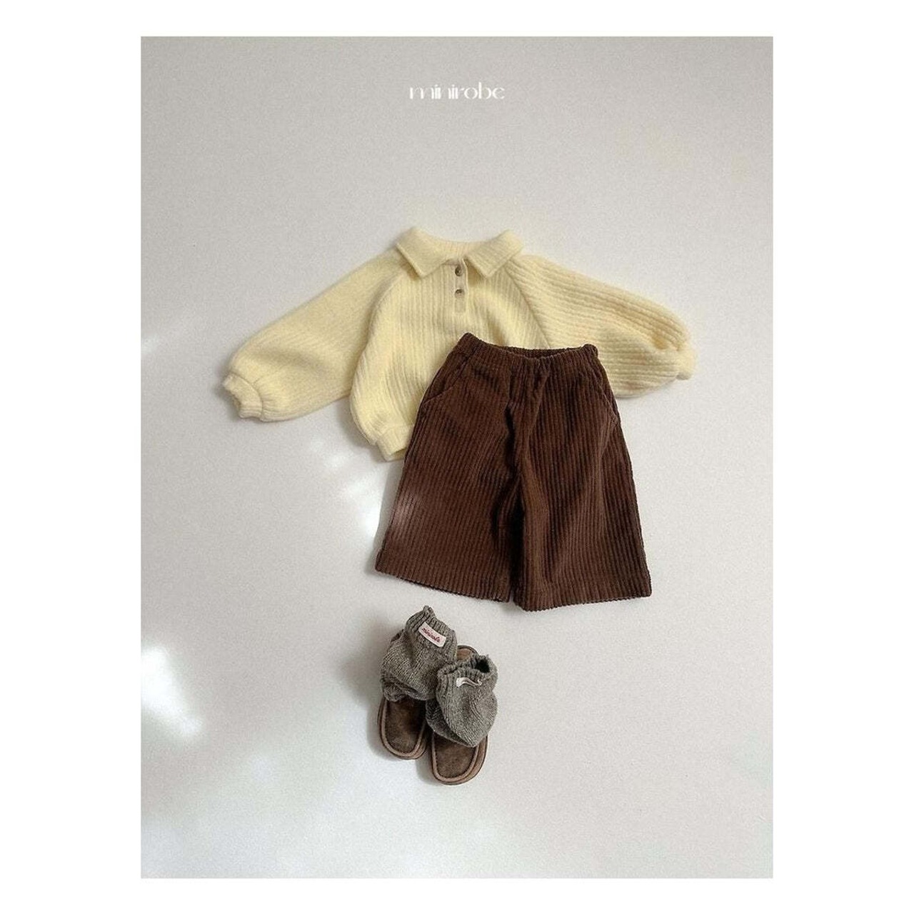 【取寄】minirobe ボーイカラーのスウェット｜冬服｜韓国子供服