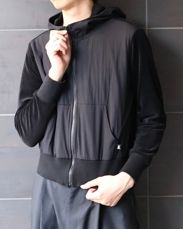 【LANVIN COLLECTION】short length high neck zip up hoodie