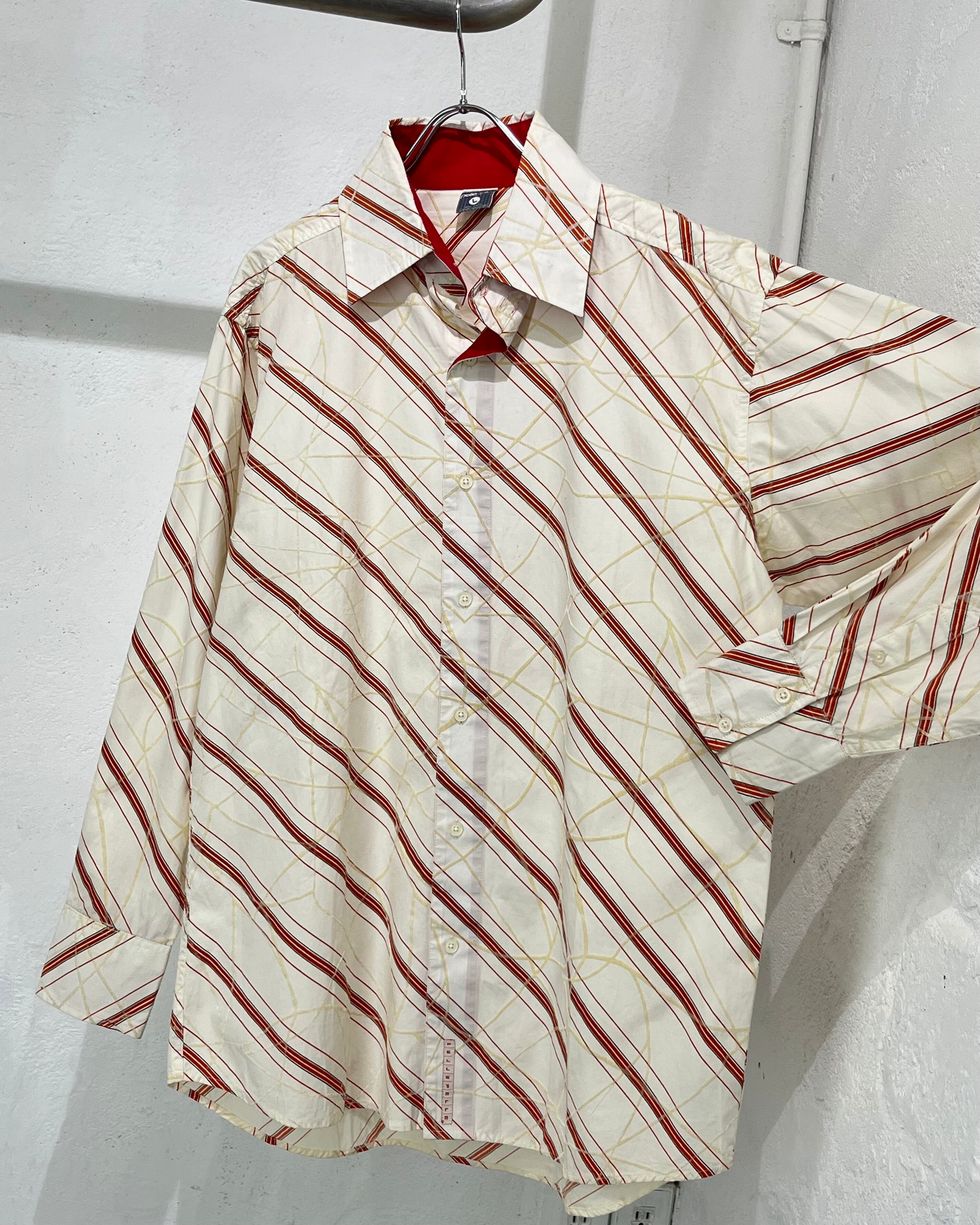 90s~ Pelle Pelle Bias Check×Flockey Design L/S Shirt