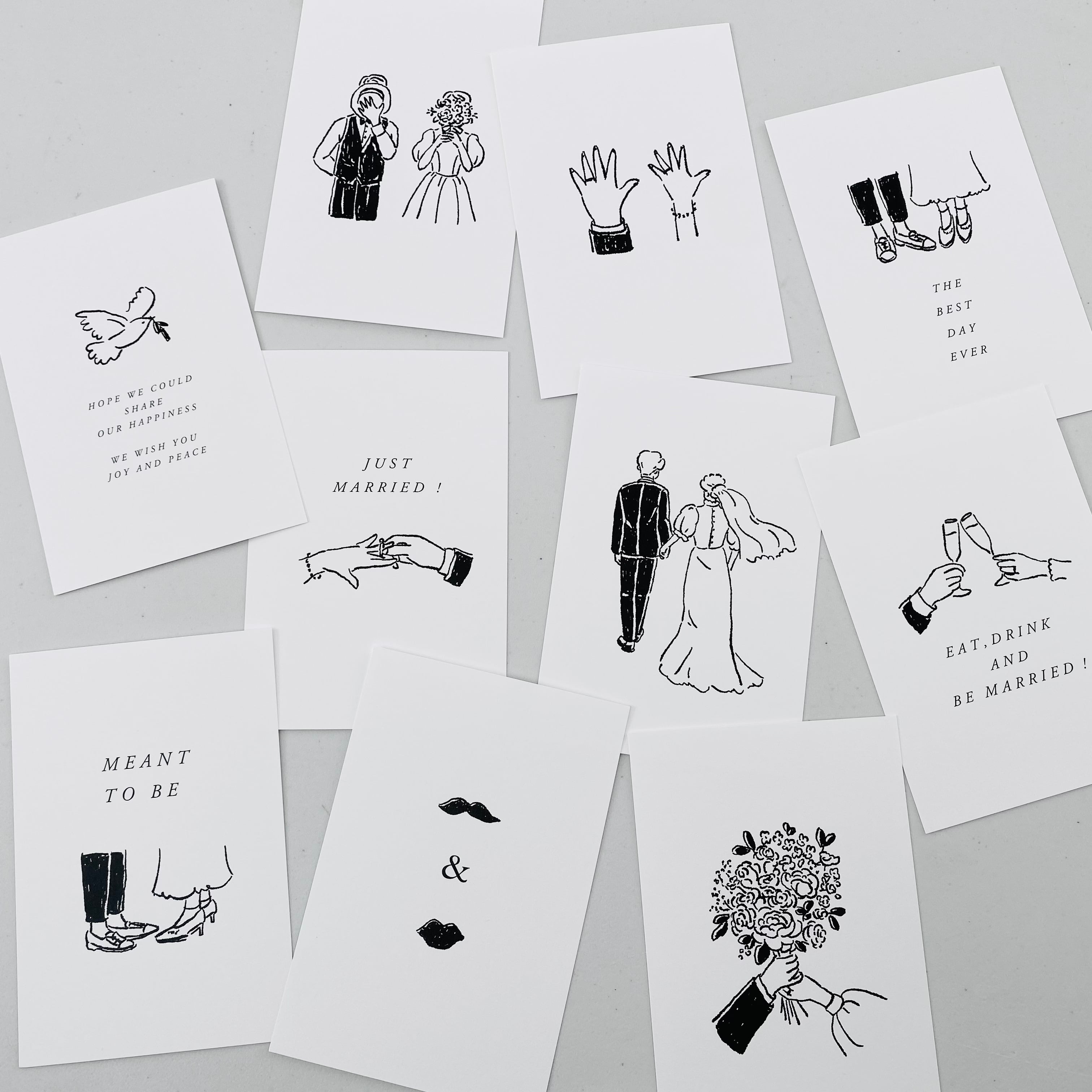 ポストカード ウェディングイラスト 10枚 結婚式 ウェルカムスペース 小西製作所 ウェディング 結婚式 オリジナルアイテム