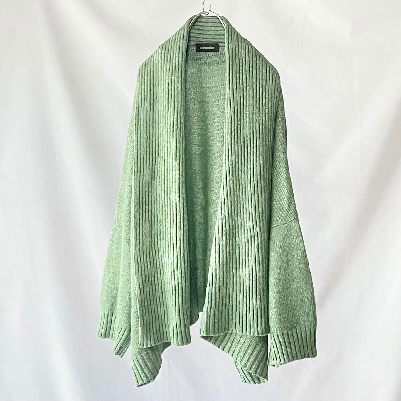 eskandar lime green knit cardigan エスカンダー ライムニット eskandar lime green knit cardigan エスカンダー ライムニット
