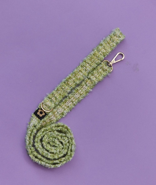 Green tweed leash