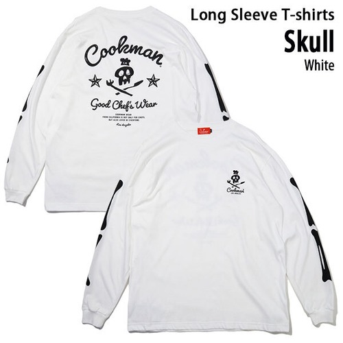 Cookman Long sleeve T-shirts Skull White ホワイト クックマン 長袖Tシャツ USA UNISEX 男女兼用 アメリカ