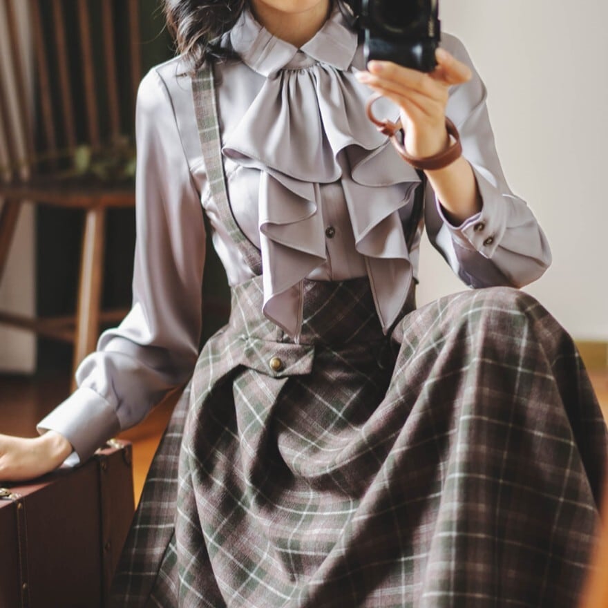 クラシカルフリルブラウス シャボタイ付き パフスリーブ|天使と悪魔