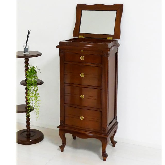 アンティーク ミラー付チェスト4段 | 株式会社エルブレイン