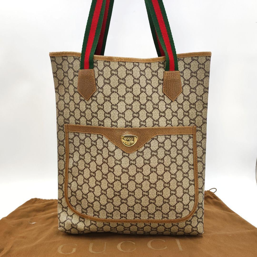 角もきれい】グッチ 1308 GUCCI オールドグッチ トートバッグ gg  