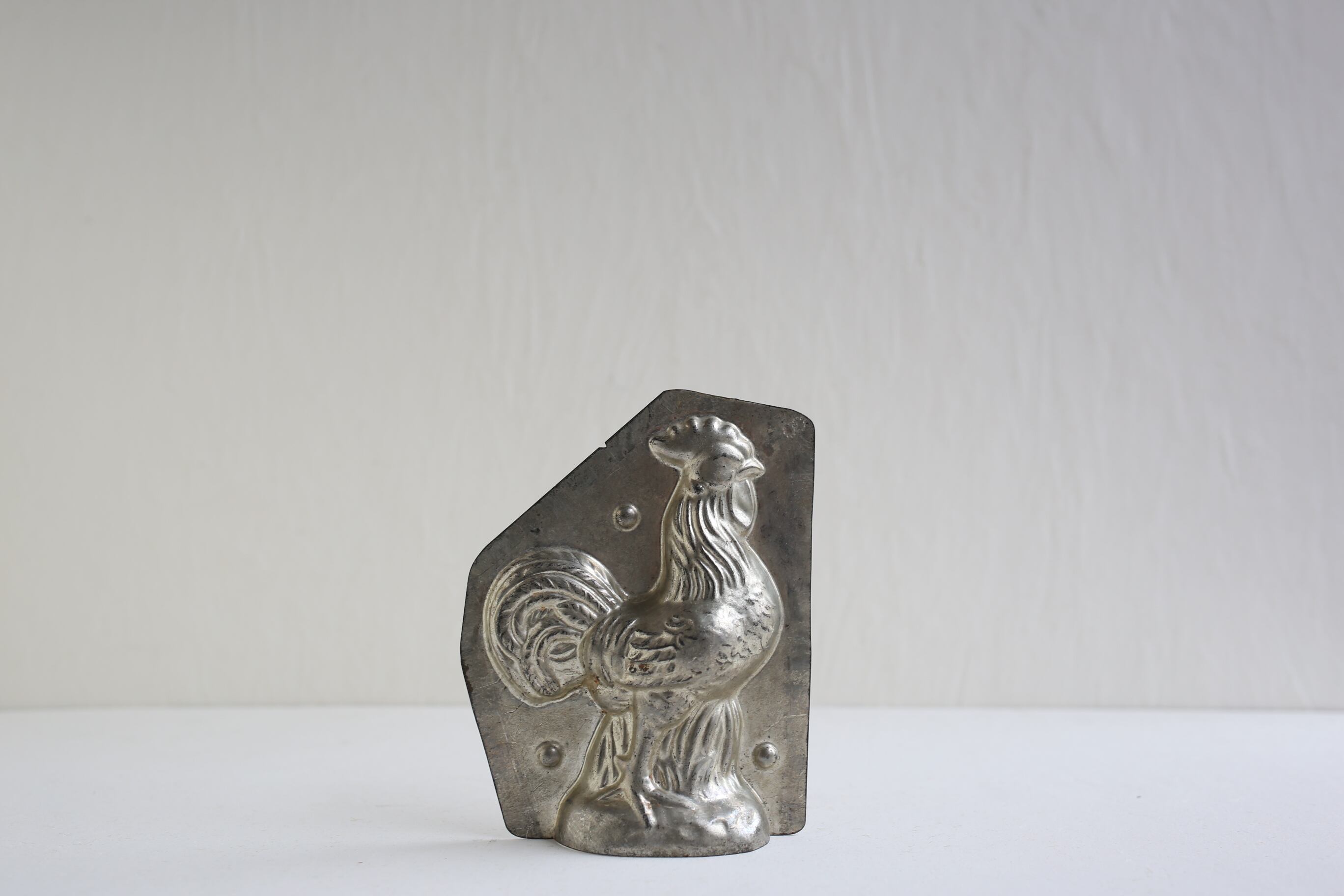 フランス アンティーク ヴィンテージ モールド ニワトリ 大 片面 N-05459