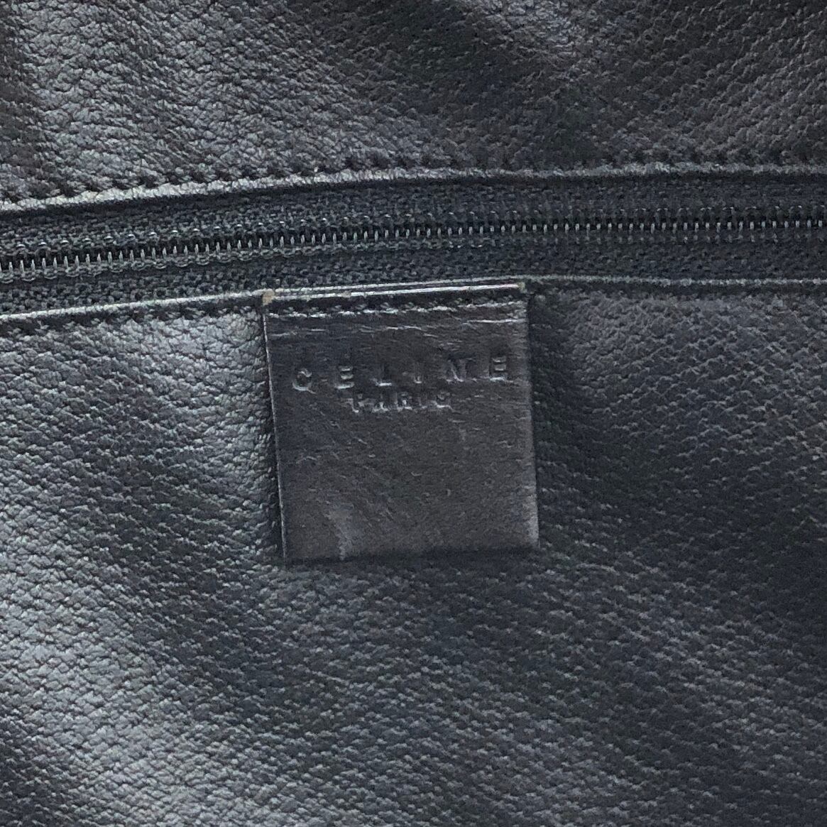 CELINE セリーヌ マカダム ボストンバッグ ハンドバッグ ブラック
