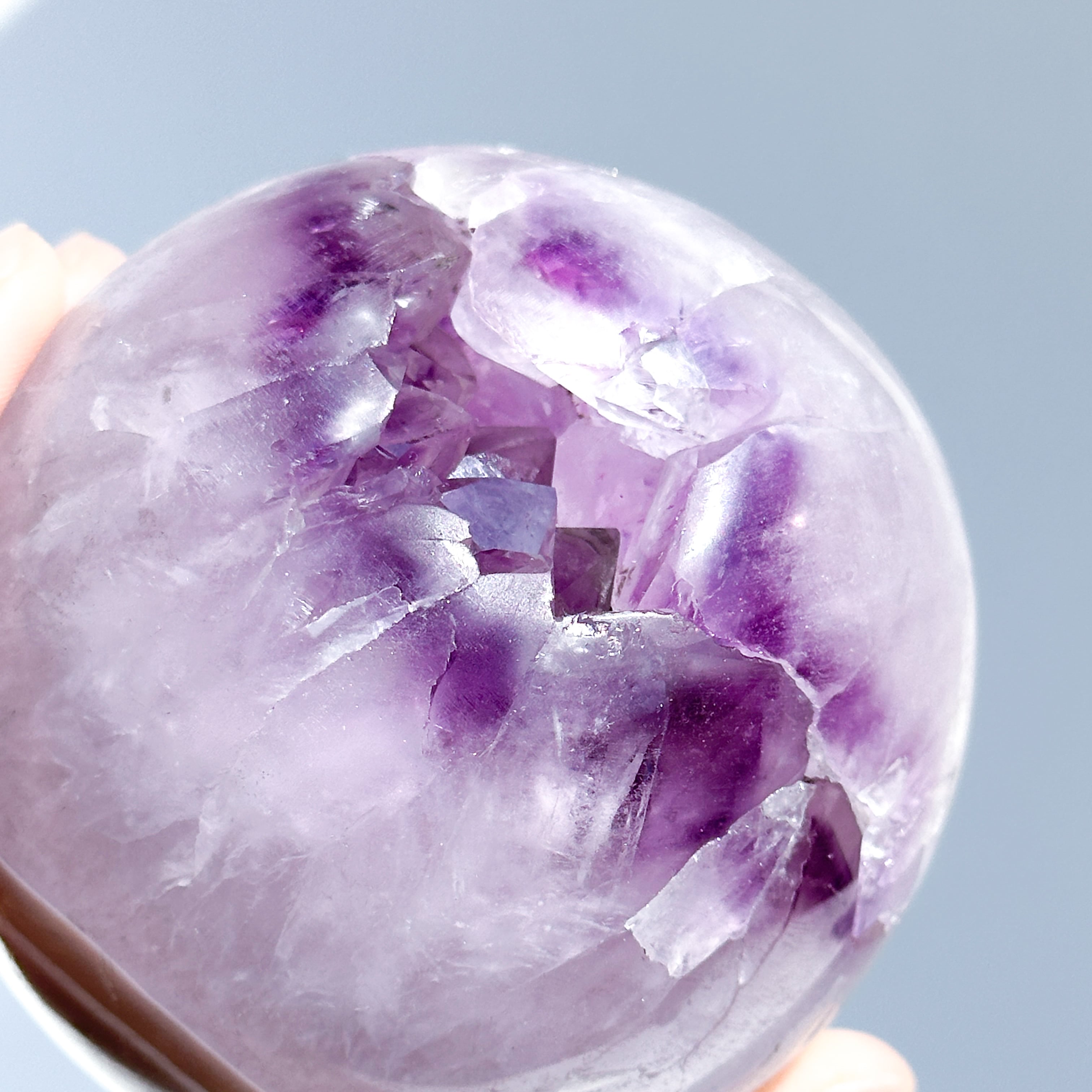 ウルグアイ産アゲート×アメジスト スフィア（丸玉）53◇Agate×Amethyst