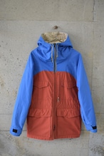 Red and Blue Color-Block Mountain Parka