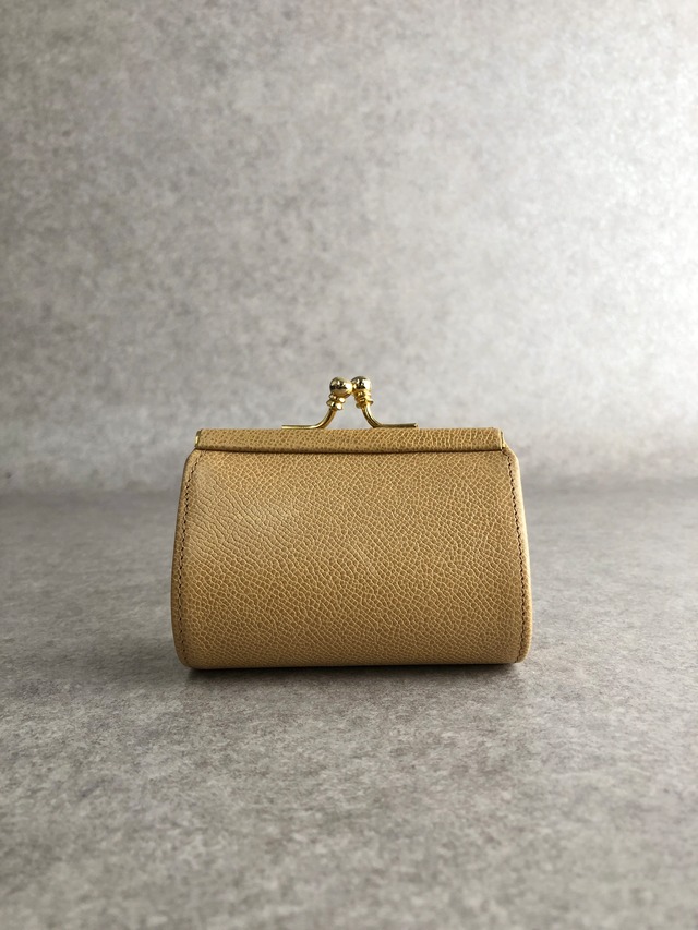 Yves Saint Laurent イヴ・サンローラン 財布 ベージュ YSL レザー がま口 コインケース vintage ヴィンテージ オールド 6fj2nf