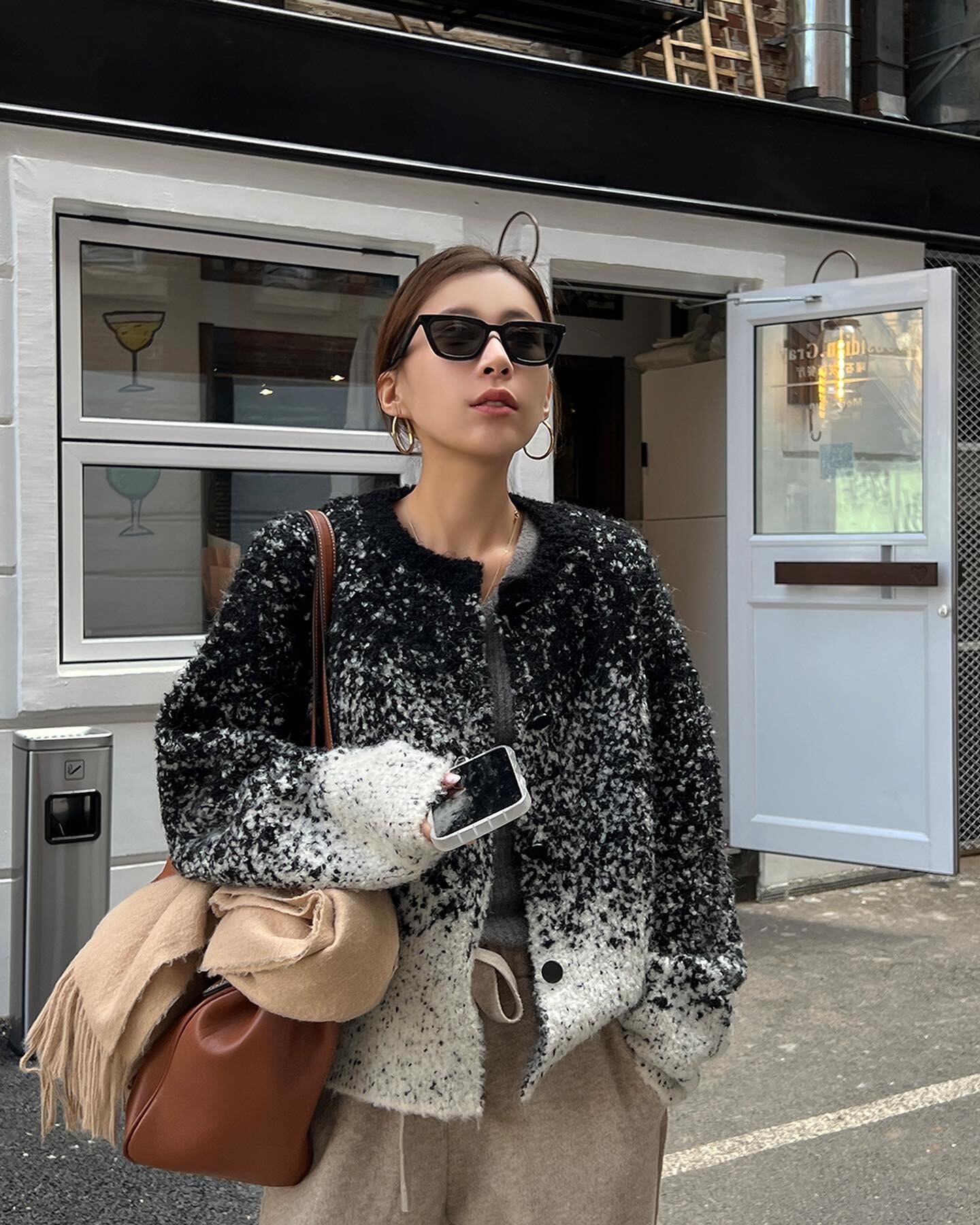 2color / グラデーションニットカーディガン