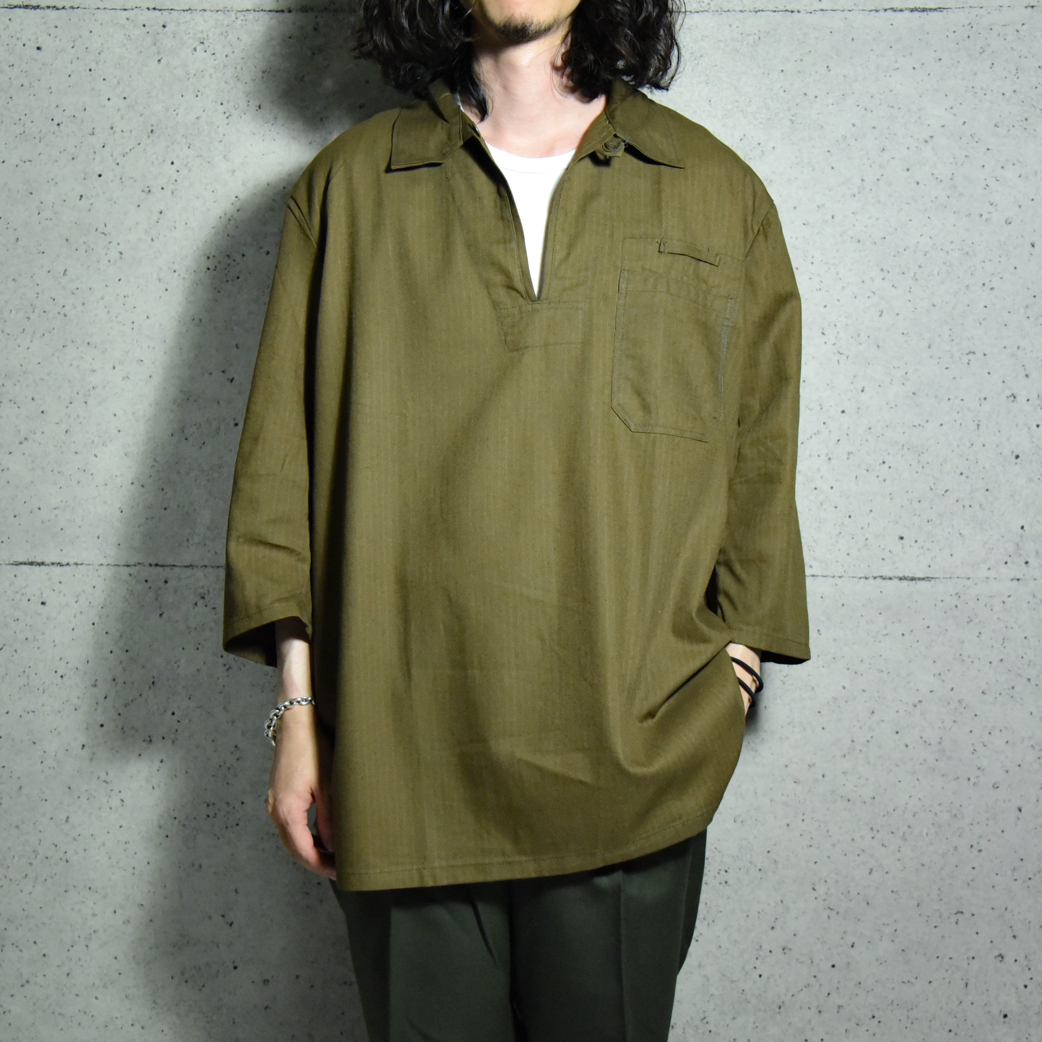 DEAD STOCK】Czech Army Pullover Sihrts チェコ軍 プルオーバーシャツ