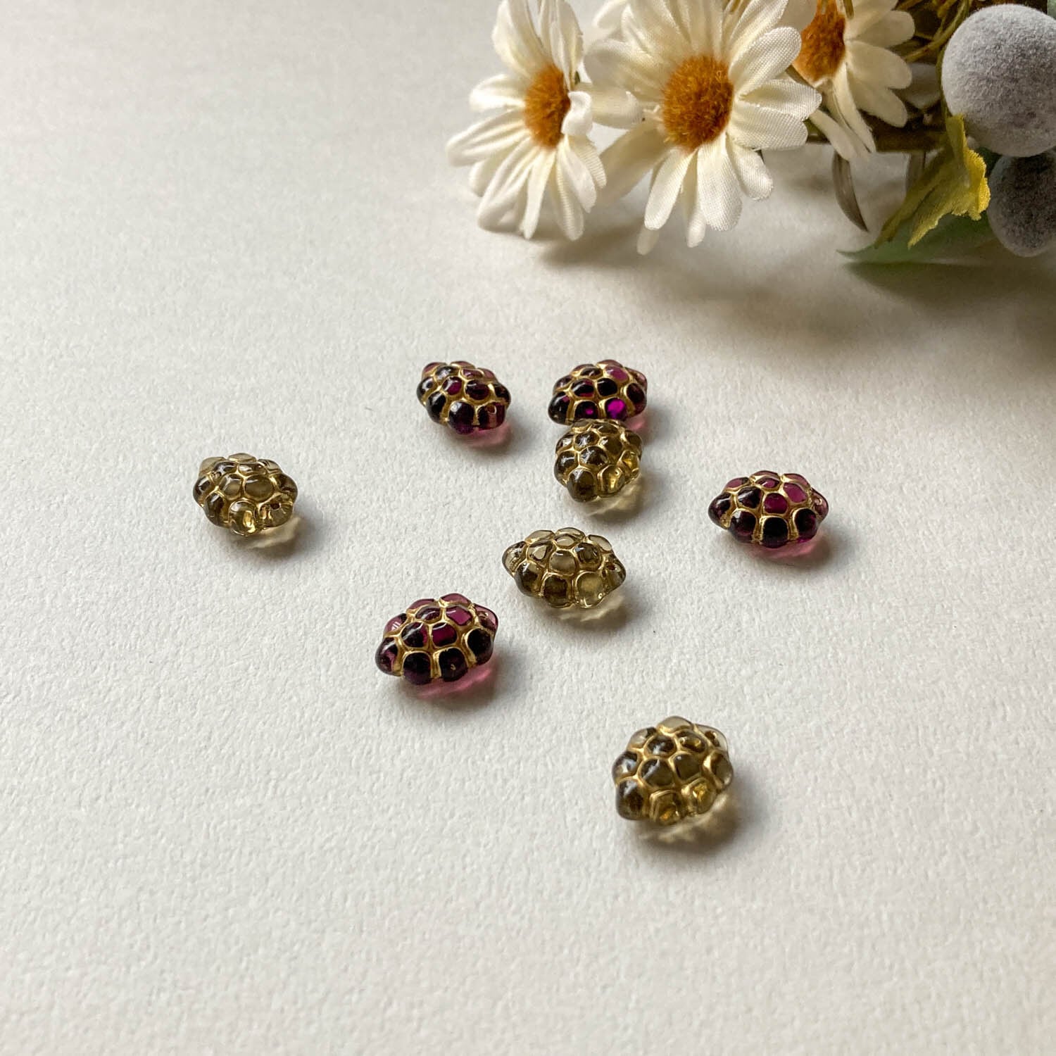 チェコ チャーム セット ハンドメイド 167 ぶどう風チェコガラスチャームパック（4p） | Dua-アクセサリーパーツ