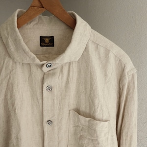 french widespread heavylinen shirt / ecru