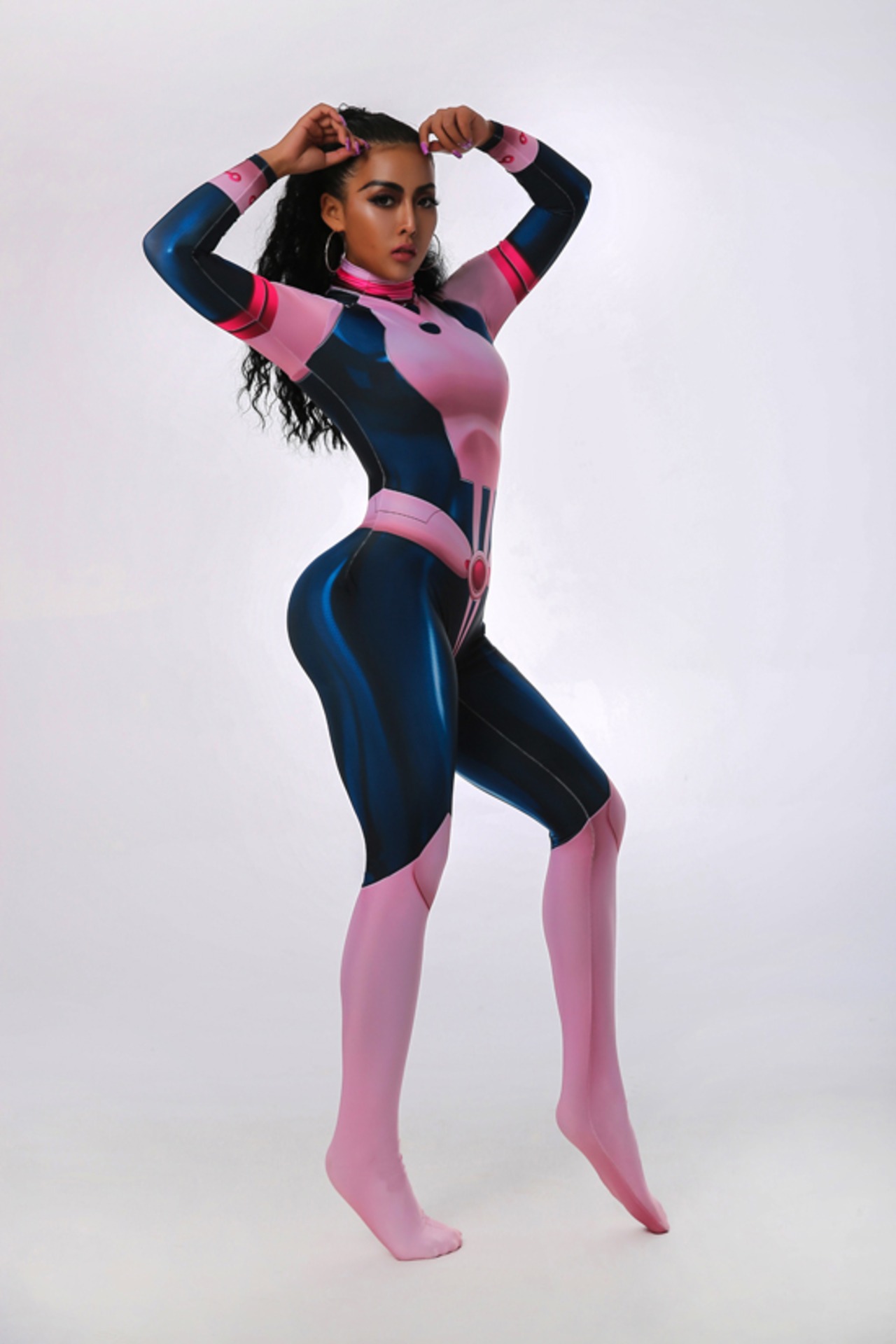 VIRIYA 僕のヒーローアカデミ 麗日お茶子 コスプレ No.1ヒーロー コスチューム ハロウィン 仮装 衣装 イベント仮装 全身タイツ タイツ ボディースーツ 男女兼用 HERO-003