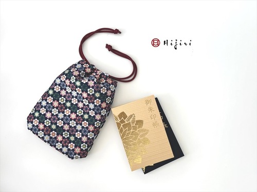 再販‼︎  和柄巾着袋(大)　高級金襴…花じゅうたん《送料無料》