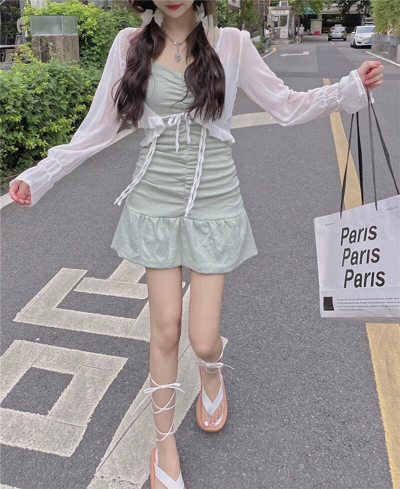 ドレス プリーツウェストショートスカート サマースタイル 夏物 ブラックストロベリース11775685962