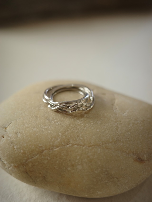 <vintage silver9225>puzzle ring