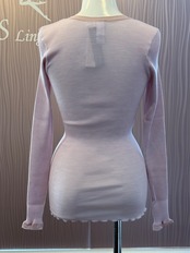 ウールシルク チュール付き長袖トップス 3サイズ fraly MAUVE