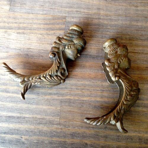 Antique Siren Handle - Pair