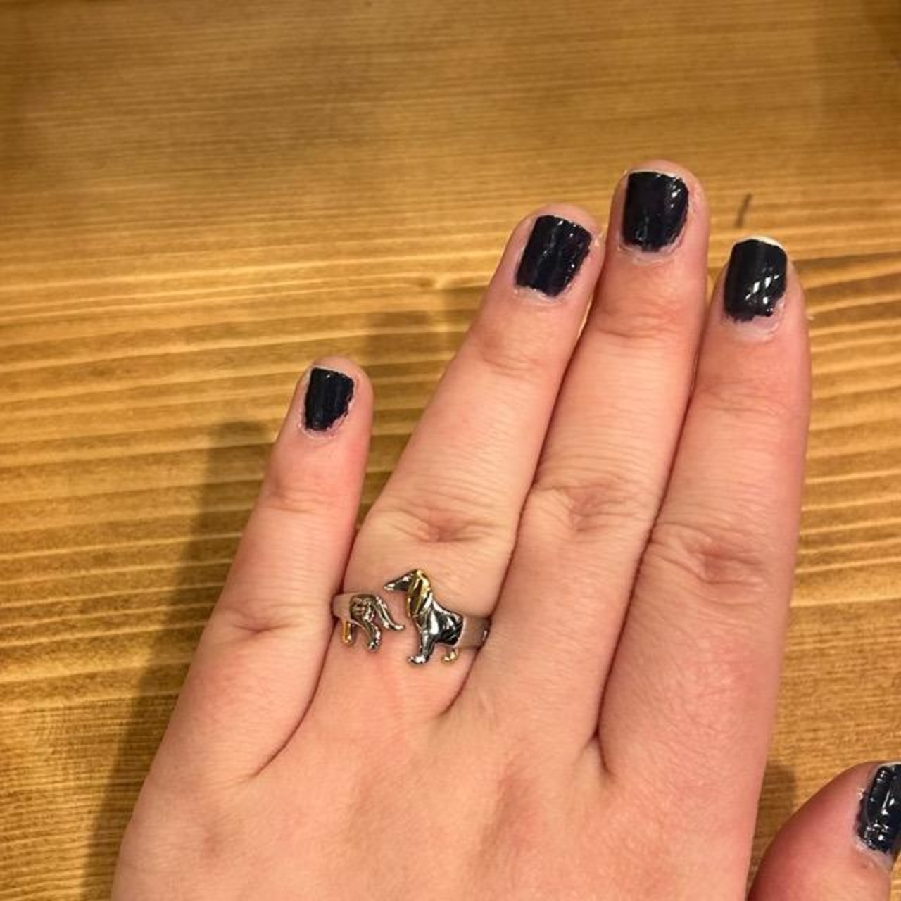 TOPANGA Jewelry Silver Long Dachshund Ring Size 17 18 Silver Long Dachshund Ring Ring Accessory Present Simple Gift Silver S925 Dog