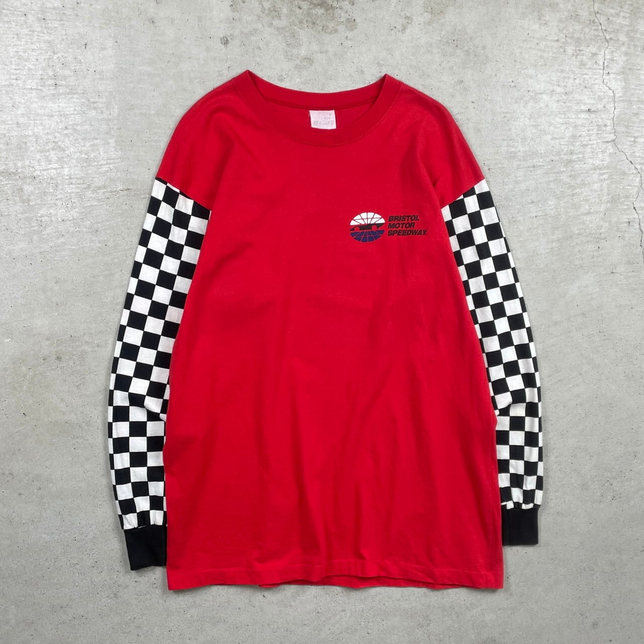 80年代〜 USA製 BRISTOL MOTOR SPEEDWAY 長袖Tシャツ メンズXL 古着 