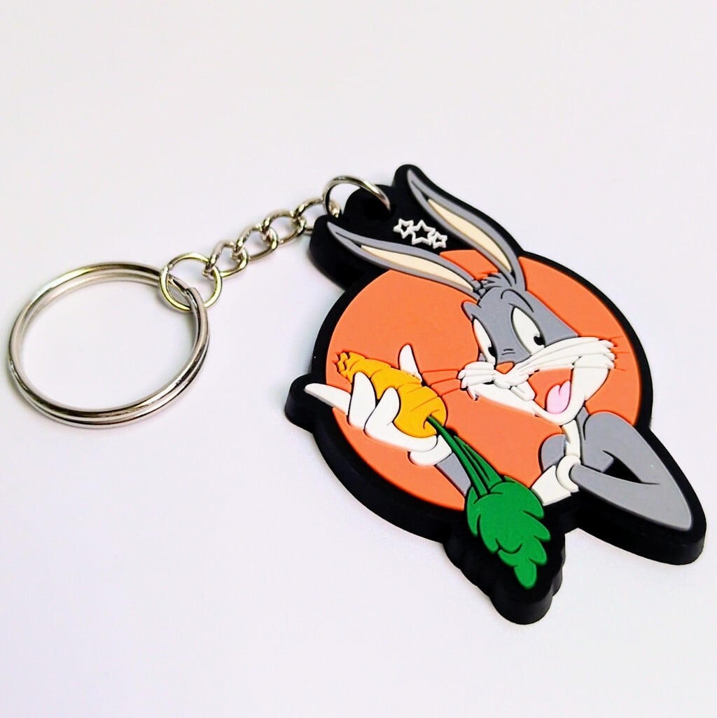 送料無料！ ★ラバーキーホルダー★ 【 Bugs Bunny ( バッグスバニー ) 】 〚アメリカン雑貨 アメトイ〛