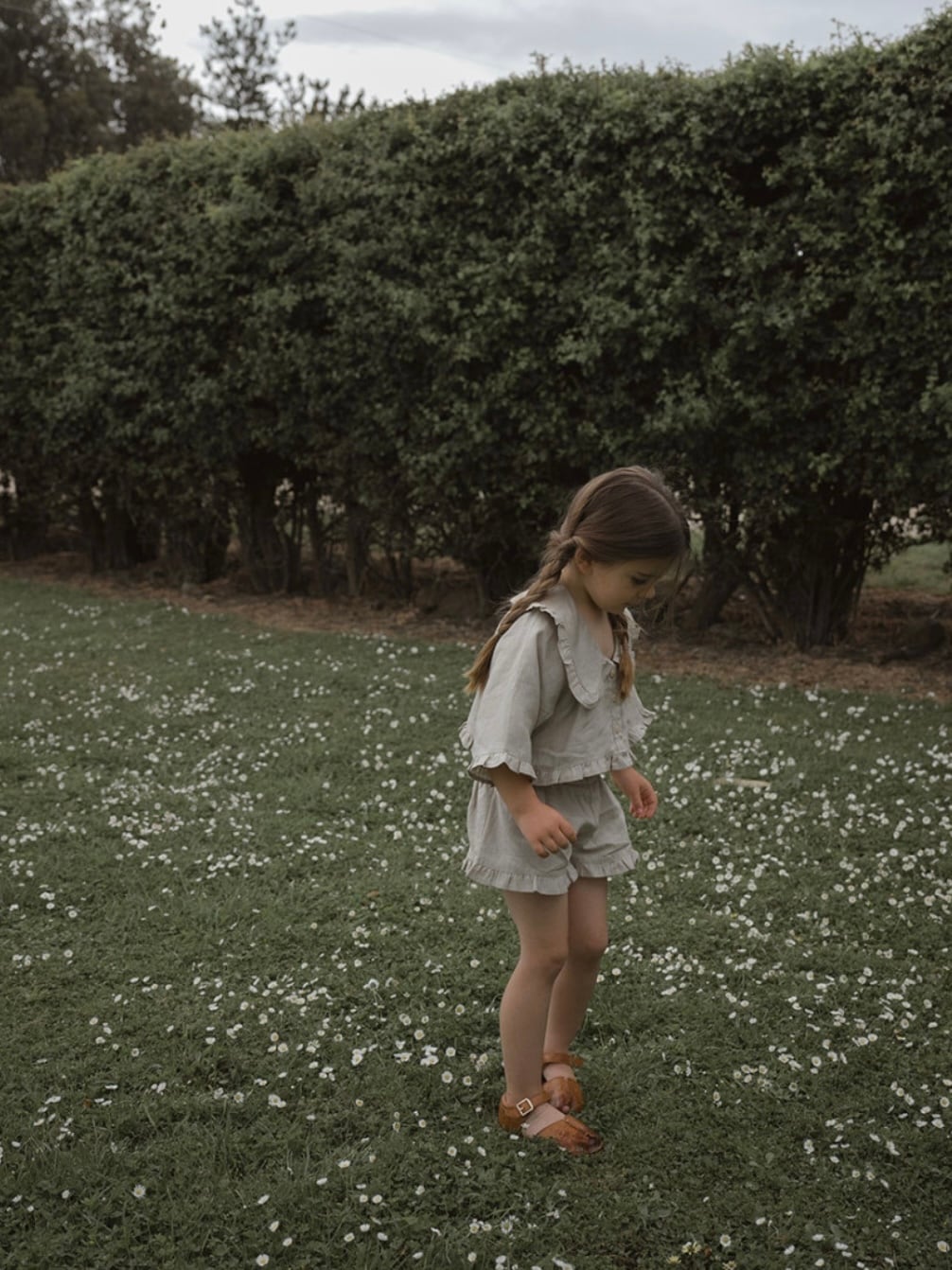 【即納/送料無料】son and daughter / 5-6y Carmen Linen Sets