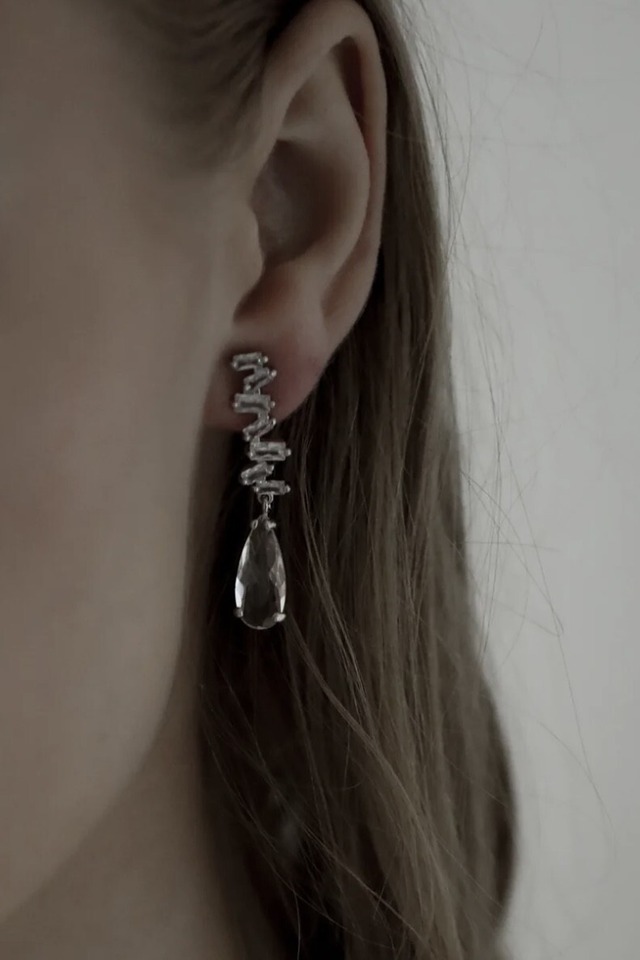 STUDIO BRIDE BY A.B.ELLIE Stacked Silver Dewdrops ブライダルピアス