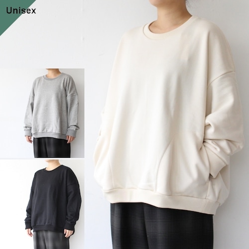 HARVESTY 30/7コットン裏毛エッグプルオーバー Egg pullover