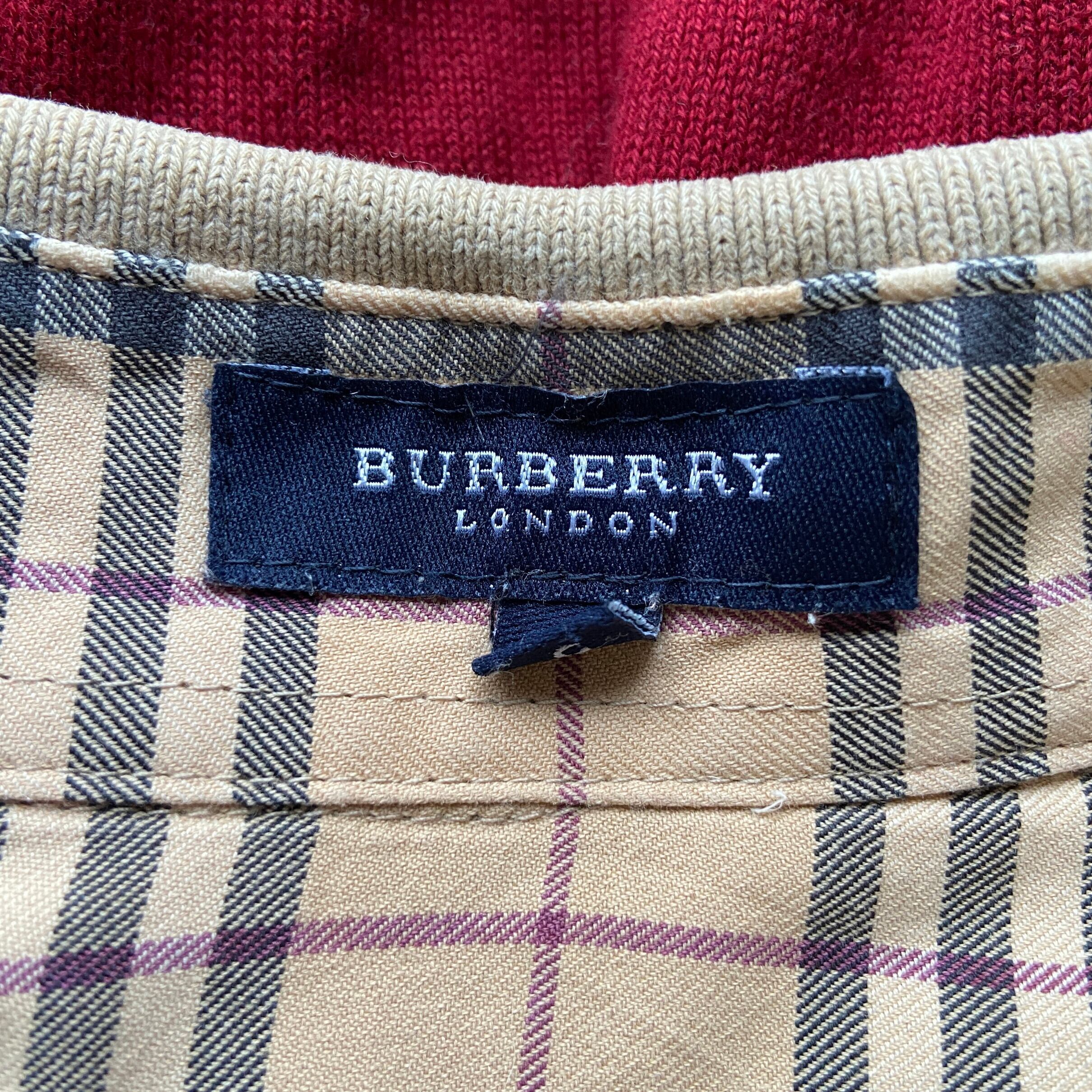 BURBERRY LONDON バーバリー シャーリング 長袖ポロシャツ メンズL相当