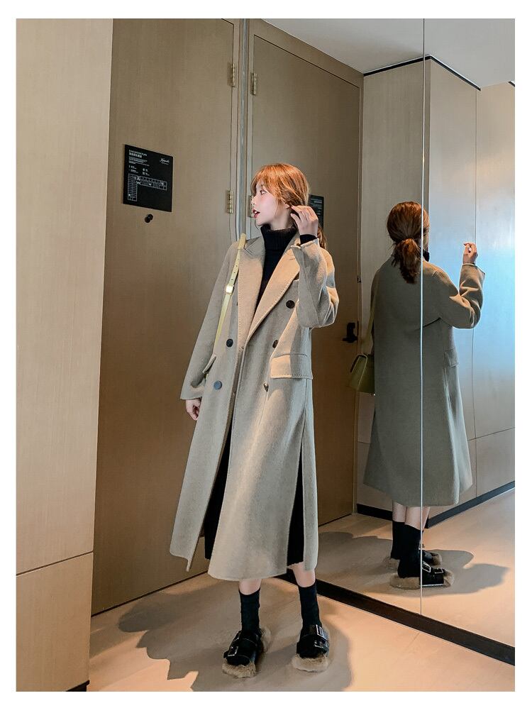 高級 BOUTIQUE miss balman ウール ロングコート ベルト付き 思い出深い
