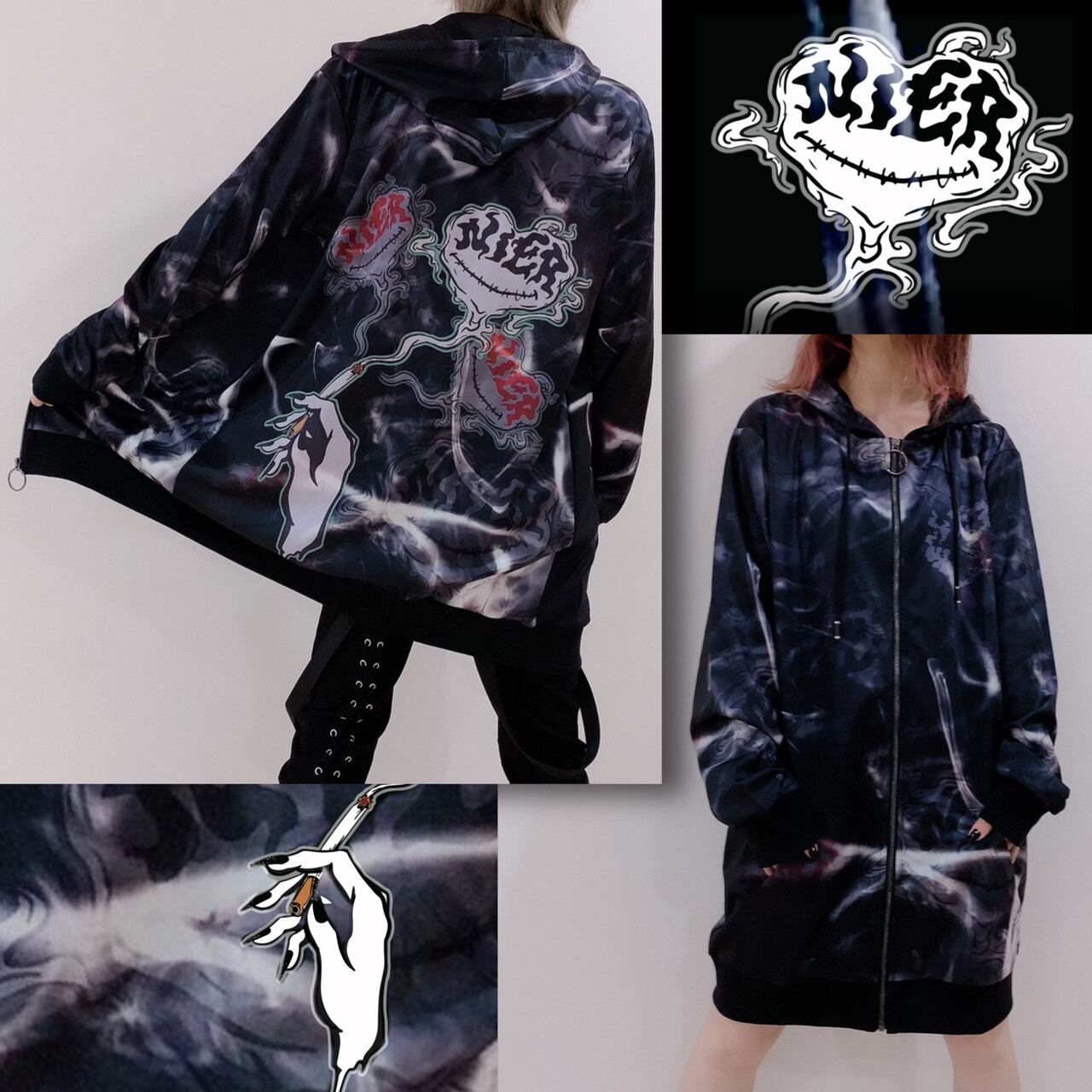 NieR　LONG LENGTH ZIP OUTER【NieR SMOKE】