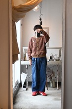 ~1990’s AUSTRALIA LIZSPORT Plaid Pattern Cotton Cardigan／L