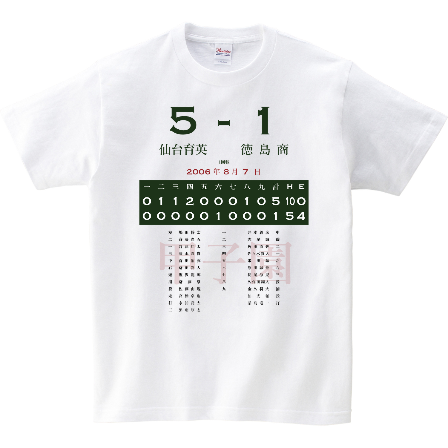 2006_1回戦_仙台育英(宮城)-徳島商(徳島) | あの試合を僕は一生忘れないTシャツ屋 powered by BASE