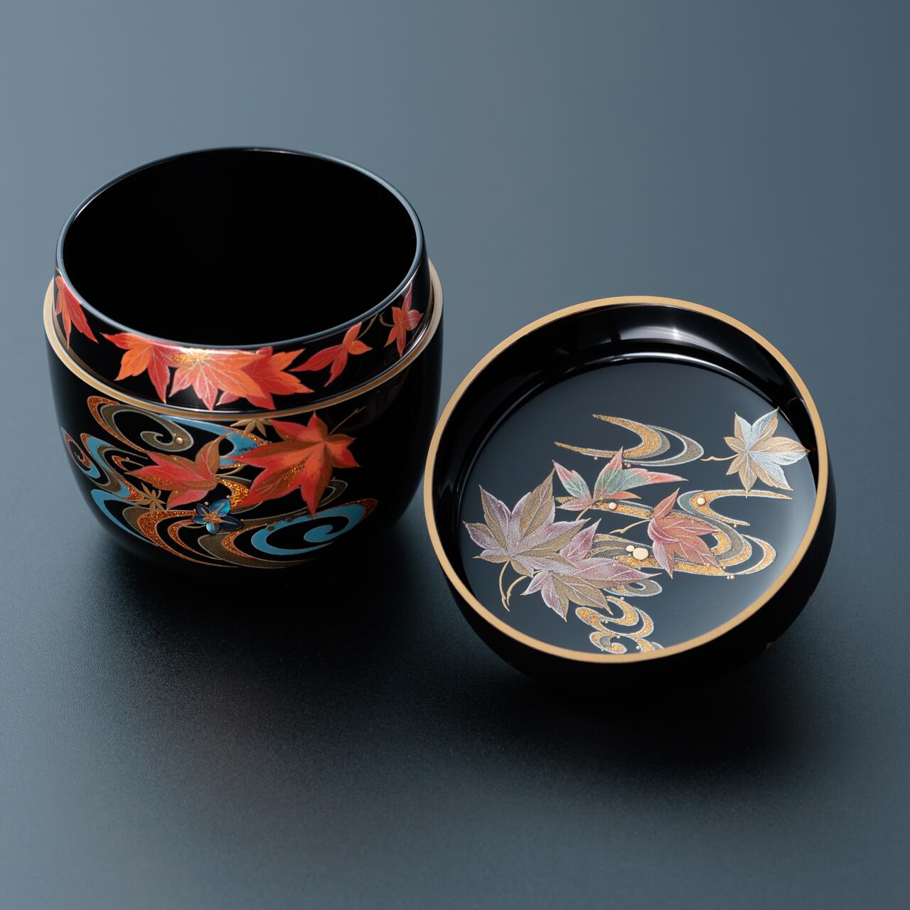 大棗 竜田川 | 輪島塗 茶の湯漆芸 茶平一斎